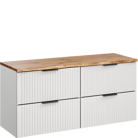 Szafka łazienkowa wisząca z blatem 120 cm ADEL WHITE Podstawowe