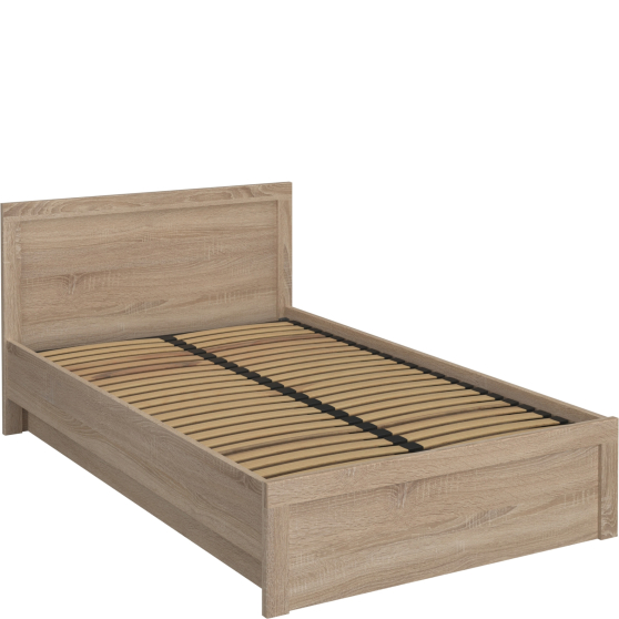 Łóżko 120 x 200 ze stelażem i pojemnikiem Dąb Sonoma JAZZ Podstawowe
