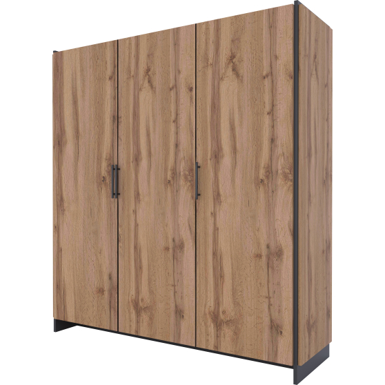 Szafa trzydrzwiowa Dąb Wotan / Czarny AMINO Podstawowe