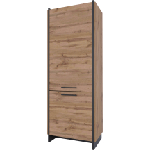 Szafa 1-drzwiowa z półkami Dąb Wotan / Czarny AMINO Podstawowe