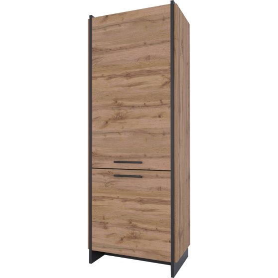 Szafa 1-drzwiowa z półkami Dąb Wotan / Czarny AMINO Podstawowe