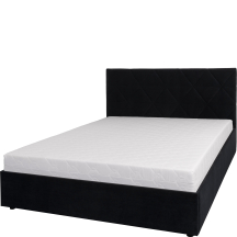 Łóżko tapicerowane 160 x 200 tkanina Mono Czarna BELLANO Podstawowe