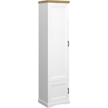 Bieliźniarka wysoka dwudrzwiowa z półkami Biały / Dąb Harbor RIVA Podstawowe