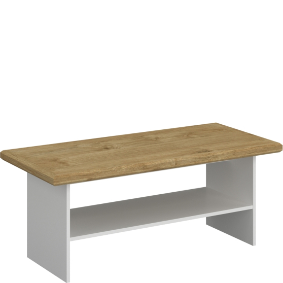 Stolik ława do salonu Biały / Dąb Harbor RIVA Podstawowe