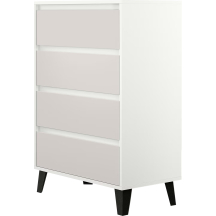 Komoda z 4 szufladami BORG Biały Mat / Kaszmir Mat BORG Podstawowe