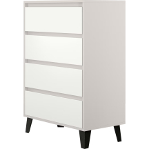 Komoda z 4 szufladami BORG Dąb Kaszmir Mat / Biały Mat BORG Podstawowe