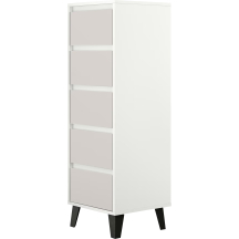 Komoda z 5 szufladami BORG Biały Mat / Kaszmir Mat BORG Podstawowe