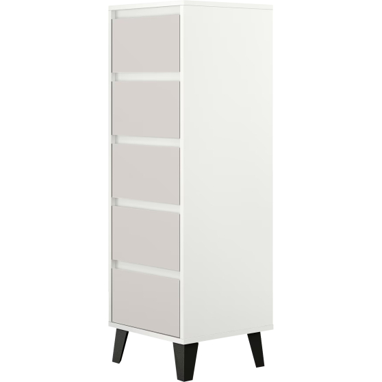 Komoda z 5 szufladami BORG Biały Mat / Kaszmir Mat BORG Podstawowe