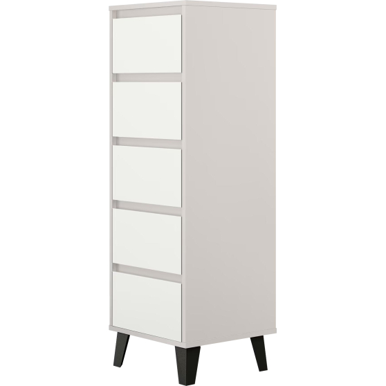 Komoda z 5 szufladami BORG Dąb Kaszmir Mat / Biały Mat BORG Podstawowe