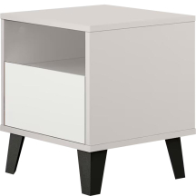 Szafka nocna z szufladą BORG Dąb Kaszmir Mat / Biały Mat BORG Podstawowe