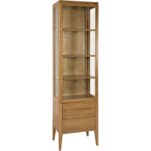 Witryna drewniana bukowa KW438 Prawa RETRO BUK Podstawowe