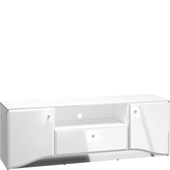 RTV Szafka pod telewizor galmour Biały Połysk GLAMOUR Podstawowe