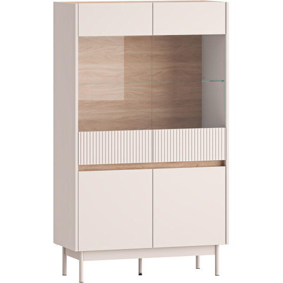 Kredens z witryną czterodrzwiowy Kaszmir DUNEA Podstawowe