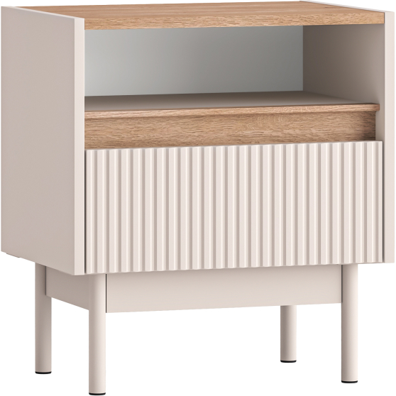 Szafka nocna z szufladą wysokie nóżki Kaszmir DUNEA Podstawowe