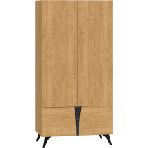 Szafa na ubrania do sypialni Dąb Baltic / Czarny TOSCANIA Podstawowe