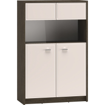 Kredens z witryną dwudrzwiowy front Kaszmir Połysk AVANTE Podstawowe