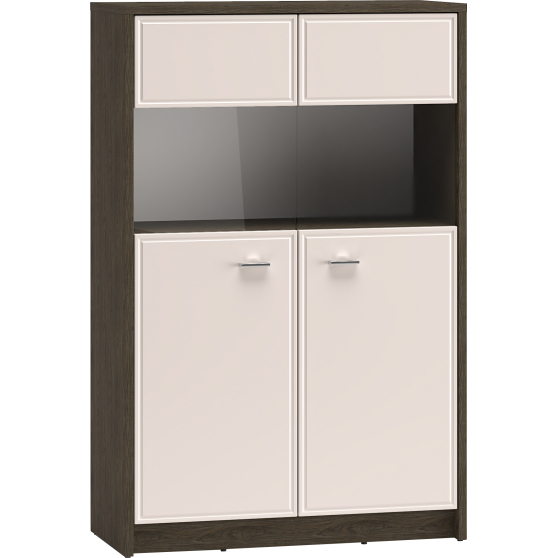 Kredens z witryną dwudrzwiowy front Kaszmir Połysk AVANTE Podstawowe