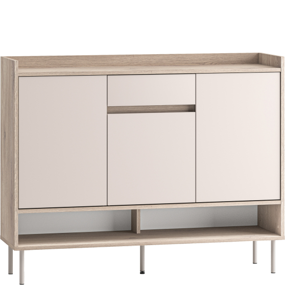 Duża szafka na buty do przedpokoju z cichym domykiem kolor Kaszmir / Dąb Cremona VOCO Podstawowe