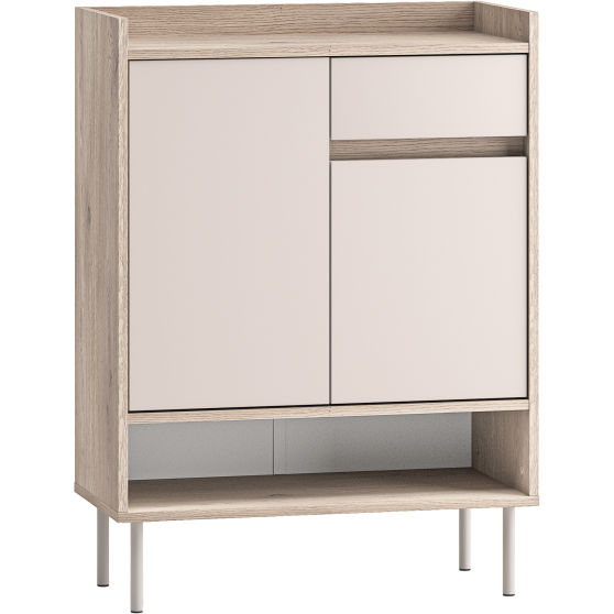 Szafka na buty do przedpokoju 2-drzwiowa kolor Kaszmir / Dąb Cremona VOCO Podstawowe