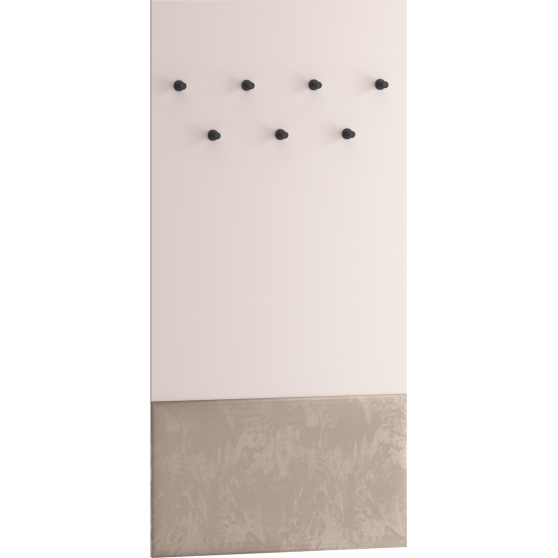 Wieszak ścienny 69 cm do przedpokoju z welurowym panelem kolor Kaszmir VOCO Podstawowe