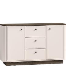 Komoda 138 2-drzwiowa 3 szuflady Kaszmir Mat VILAVIO Podstawowe