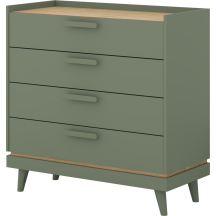 Komoda z szufladami Dąb Olej / Zgaszona Zieleń 24GDOH27 TYP-27 SCANDI Podstawowe