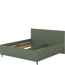 Łóżko 180 x 200 bez stelaża Dąb Olej / Zgaszona Zieleń 24GDOH32 TYP-32 SCANDI Podstawowe