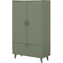 Bieliźniarka dwudrzwiowa z szufladą Dąb Olej / Zgaszona Zieleń 24GDOH38 TYP-38 SCANDI Podstawowe