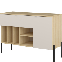 Komoda 1 drzwi 2 szuflady Dąb Lindberg / Kaszmir 24LKOG45 TYP-45 ORE Podstawowe