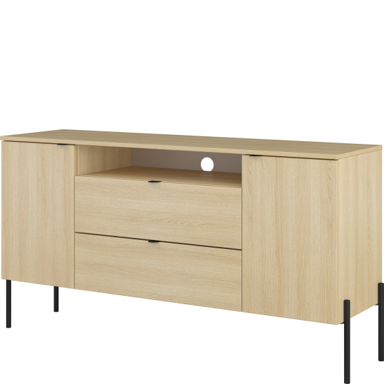 Komoda z drzwiami i szufladami Dąb Lindberg 24LGOG26 TYP-26 ORE Podstawowe