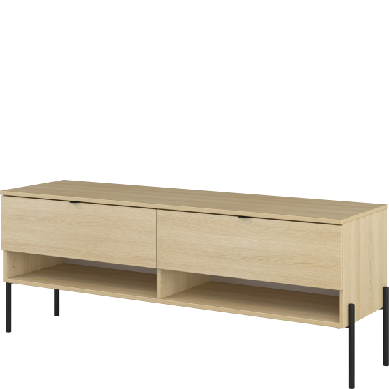 Szafka RTV z dwoma szufladami Dąb Lindberg 24LGOG41 TYP-41 ORE Podstawowe