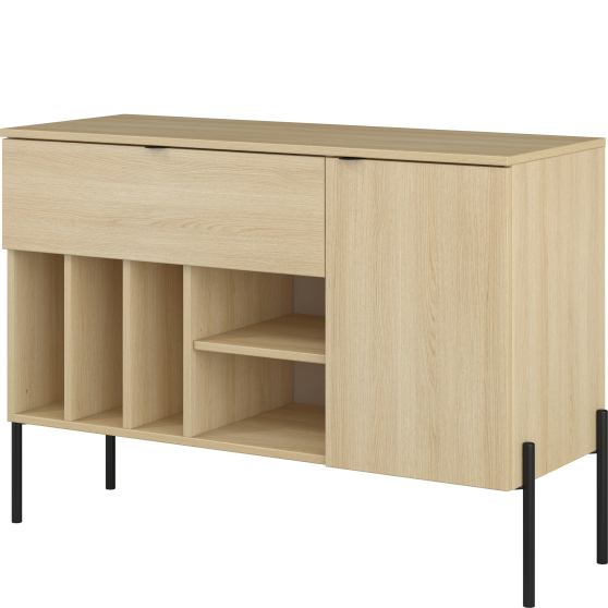 Komoda 1 drzwi 2 szuflady Dąb Lindberg 24LGOG45 TYP-45 ORE Podstawowe