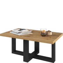 Stolik kawowy EKO prostokątny Czarny Onyx / Dąb Wotan 24WNMJ99 TYP-99 Podstawowe