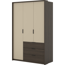 Szafa MOLA 3-drzwiowa z trzema szufladami Dąb Dunin / Beż Jasny 24D1OI19 TYP-19 Podstawowe