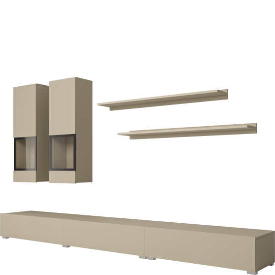 Meblościanka do salonu Jasny Beż 2412BM10 TYP-10 BAROS Podstawowe