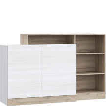 Komoda BODIL Prawa BDLK233R-M816 Dąb Śnieżny / Dąb Bianco Podstawowe