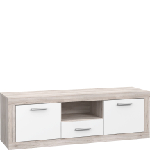 Szafka RTV 150 cm BCCT134-T19 Dąb Piaskowy / Biały BACCIO Podstawowe