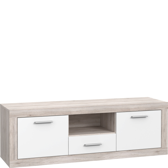 Szafka RTV 150 cm BCCT134-T19 Dąb Piaskowy / Biały BACCIO Podstawowe