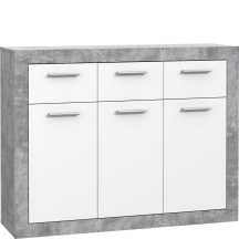 Komoda 120 cm BCCK231-C264 Beton Jasnoszary / Biały BACCIO Podstawowe