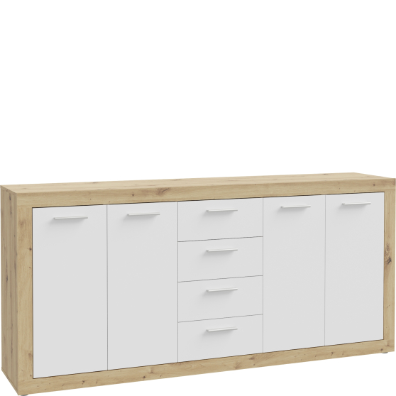 Komoda duża 200 cm BCCK251-C804 Dąb Artisan / Biały BACCIO Podstawowe