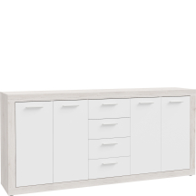 Komoda duża 200 cm BCCK251-M958 Dąb Piaskowy / Biały BACCIO Podstawowe