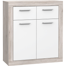 Komoda 2 szuflady 2 drzwi BCCK221-T19 Dąb Piaskowy / Biały BACCIO Podstawowe