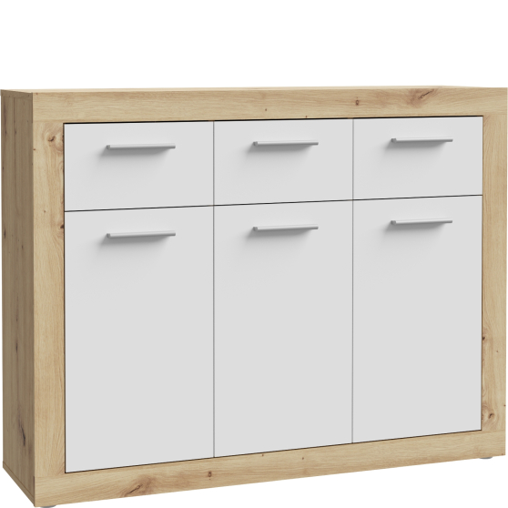 Komoda 120 cm BCCK231-C804 Dąb Artisan / Biały BACCIO Podstawowe