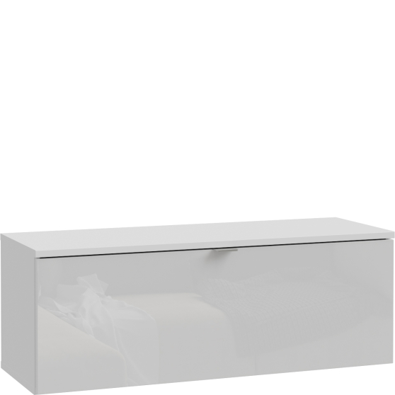 Szafka RTV wisząca 100 cm LBTT111-M786 Biały Mat / Biały Połysk LIBERTAD Podstawowe