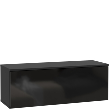 Szafka RTV wisząca 100 cm LBTT111-Q183 Czarny Mat / Czarny Połysk LIBERTAD Podstawowe
