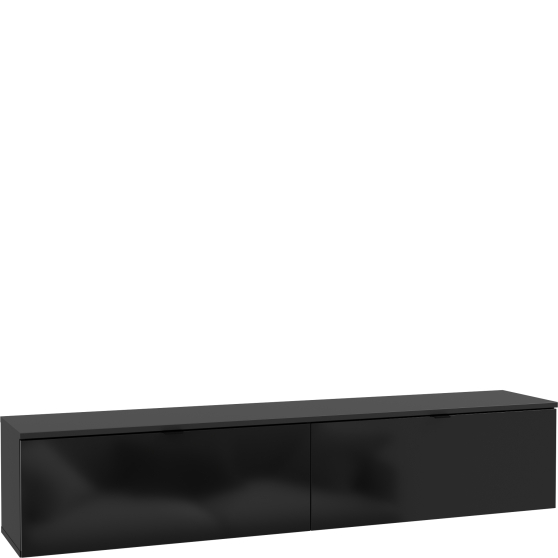 Szafka RTV wisząca 180 cm LBTT121-Q183 Czarny Mat / Czarny Połysk LIBERTAD Podstawowe