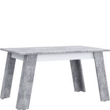 Stół rozkładany 140x90 ZMBT423-C264 Beton Jasnoszary / Biały ZUMBA Podstawowe