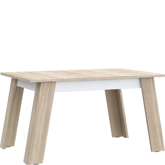 Stół rozkładany 140x90 ZMBT423-Q36F Dąb Sonoma / Biały Uni ZUMBA Podstawowe