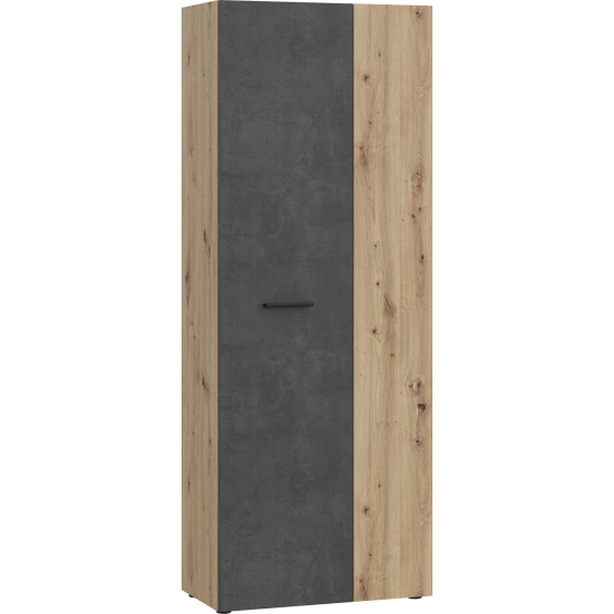 Szafka na buty 70 cm wysoka MS263-C752 Dąb Artisan / Beton Ciemnoszary NET306 Podstawowe