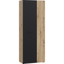 Szafka na buty 70 cm wysoka MS263-M712 Dąb Artisan / Czarny NET306 Podstawowe